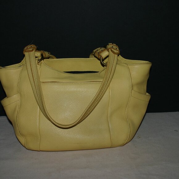 THE SAK Lemon Yellow Pebble Leather Shoulder Hobo Bag  B-122 - Picture 6 of 11